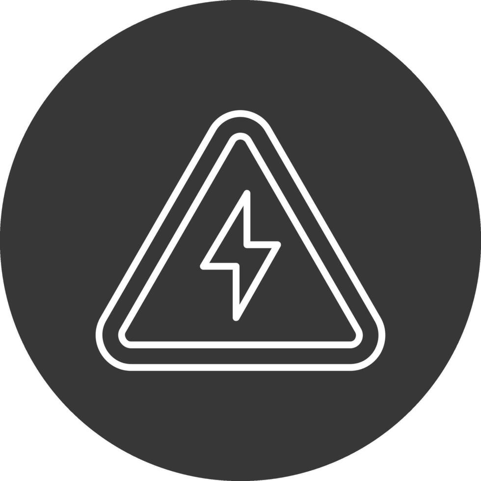 Electrical Danger Sign Line Inverted Icon Design vector
