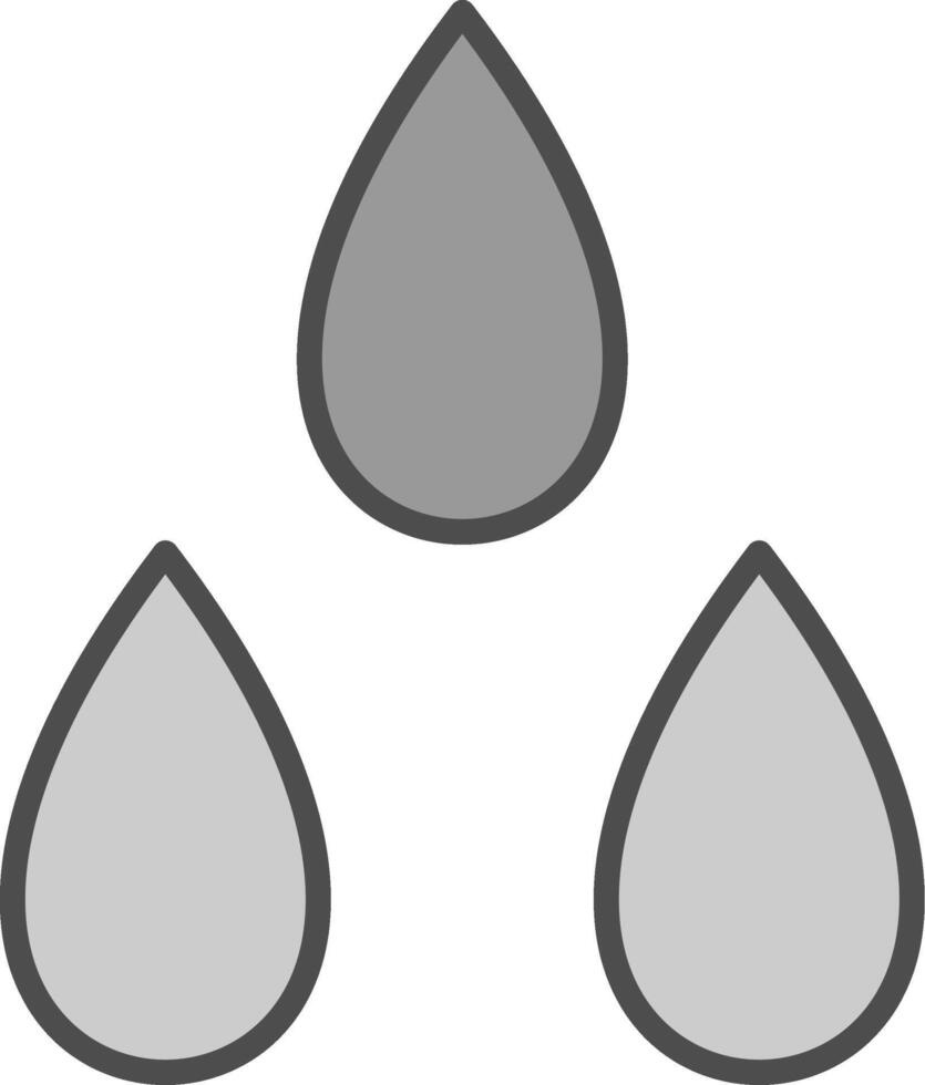 Water Drop Line Filled Greyscale Icon Design vector