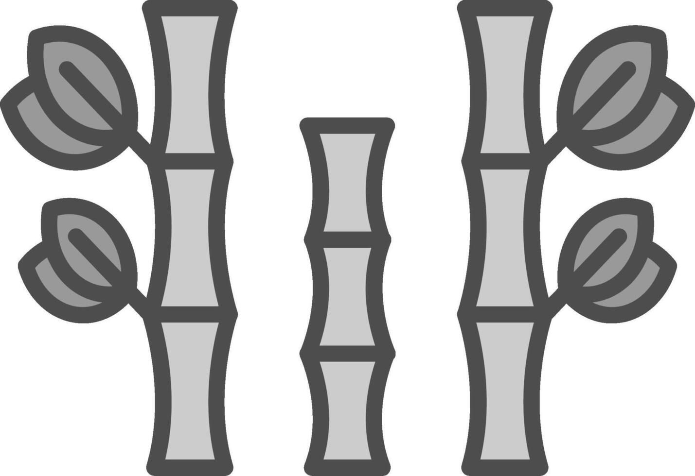 Bamboo Line Filled Greyscale Icon Design vector