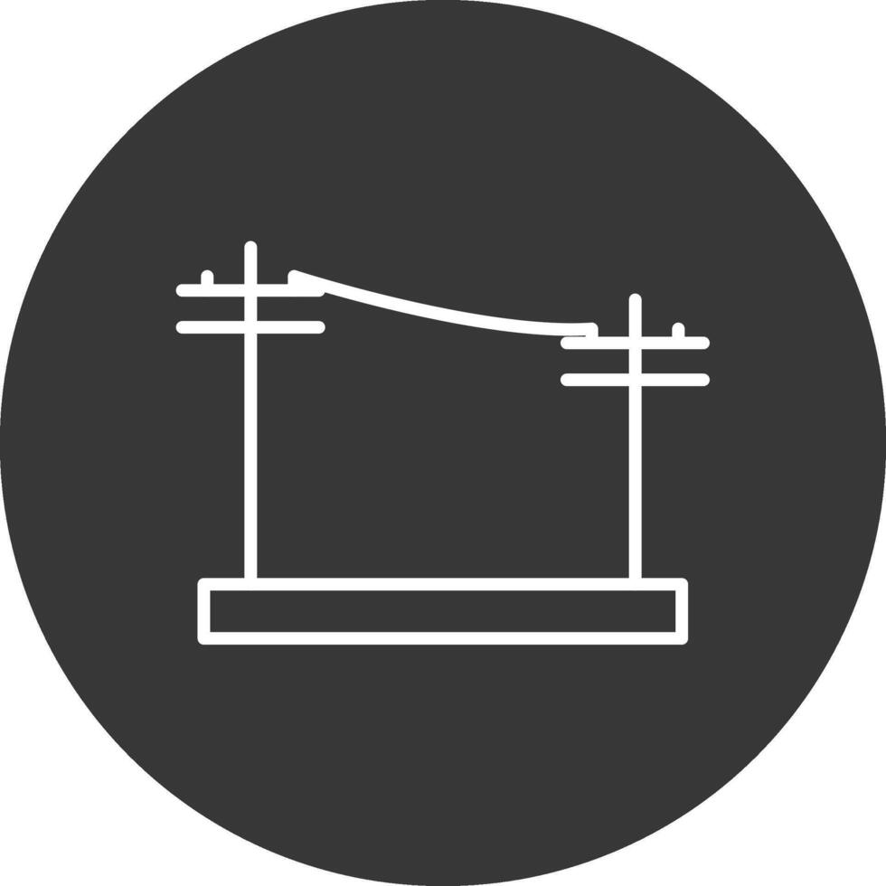 Power Line Inverted Multi Circle Line Inverted Icon Design vector