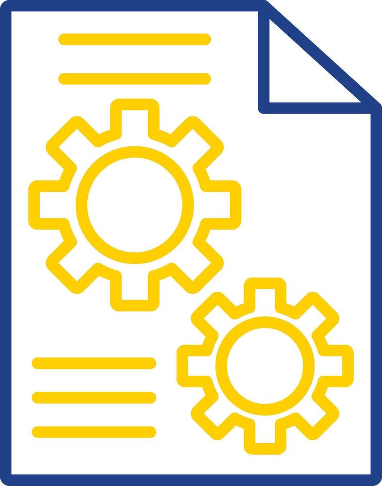Cogwheels Line Two Colour Icon Design vector