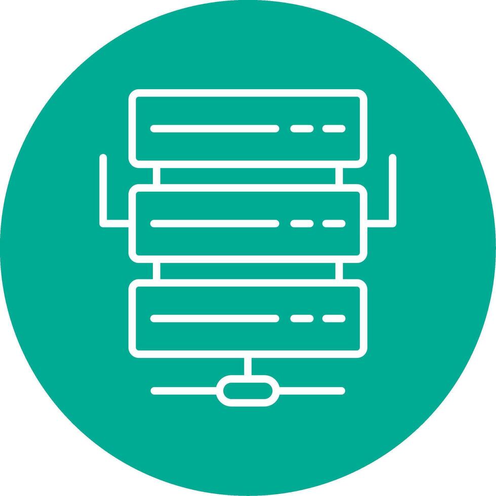 Server Multi Color Circle Icon vector