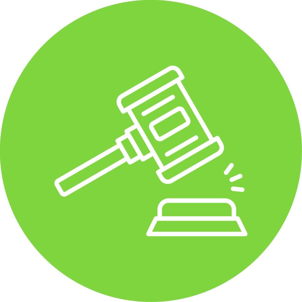 Auction Multi Color Circle Icon vector