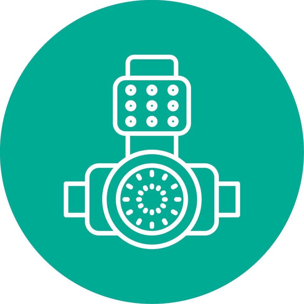 Head Light Multi Color Circle Icon vector