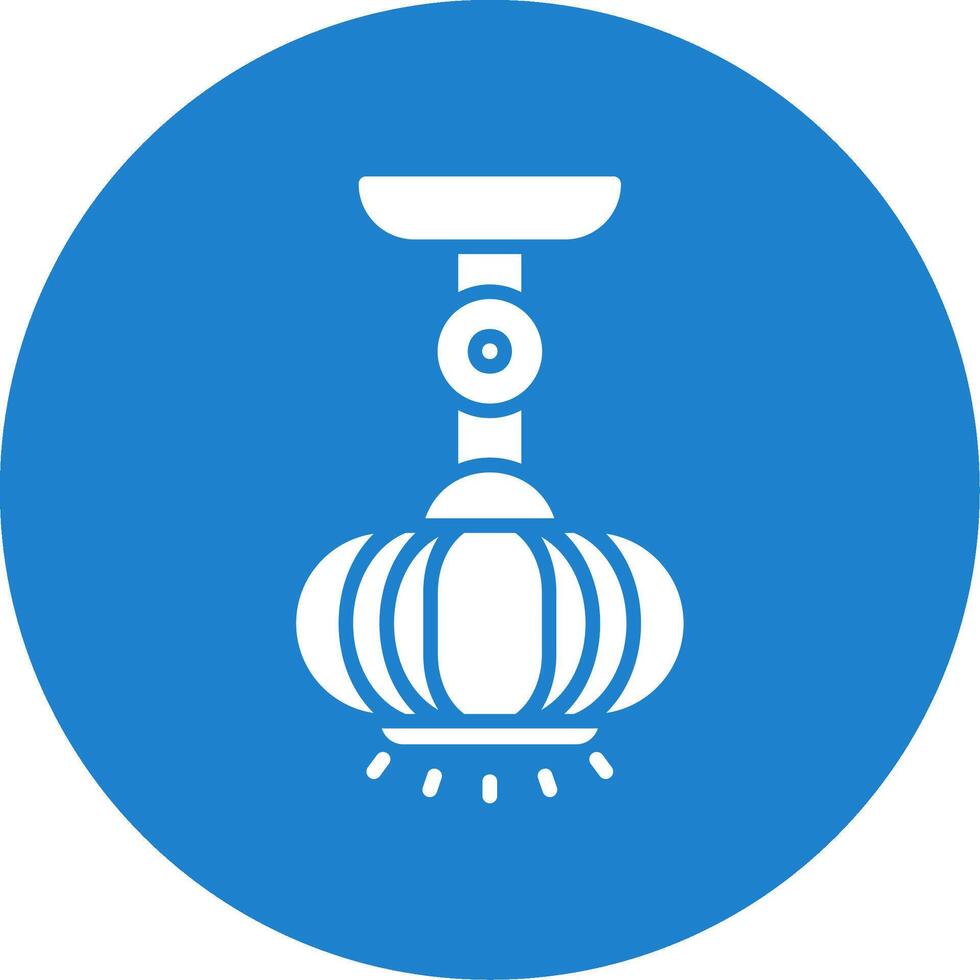 Lamp Multi Color Circle Icon vector