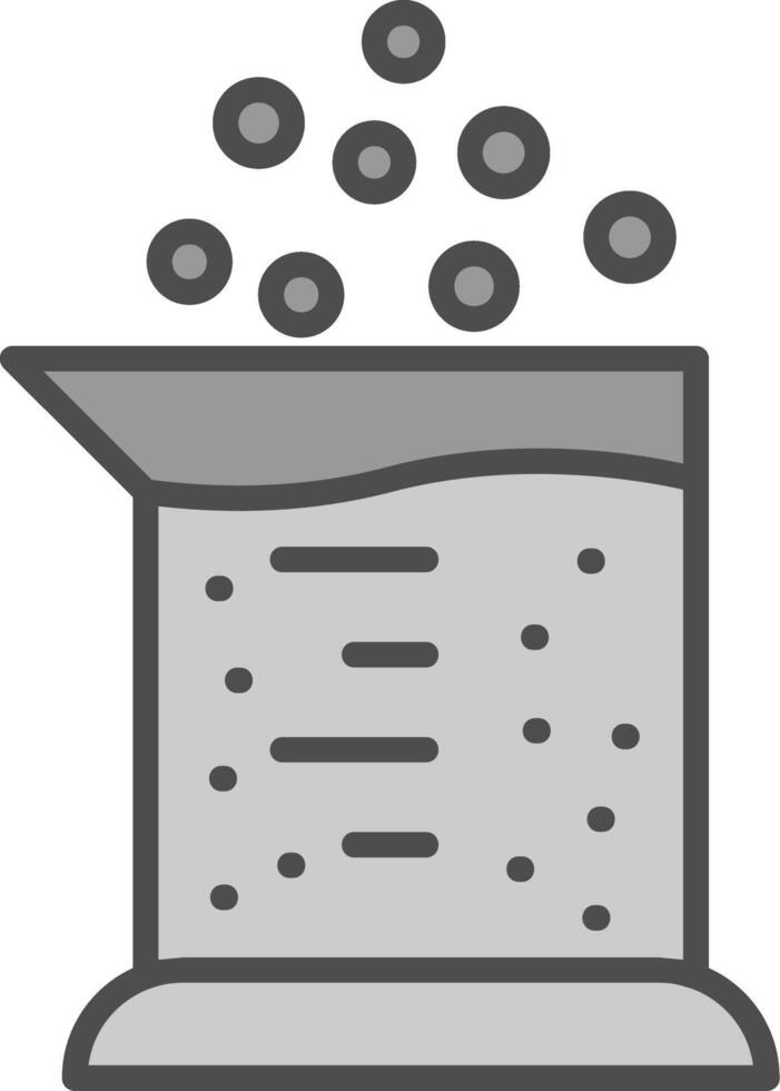 Beaker Line Filled Greyscale Icon Design vector