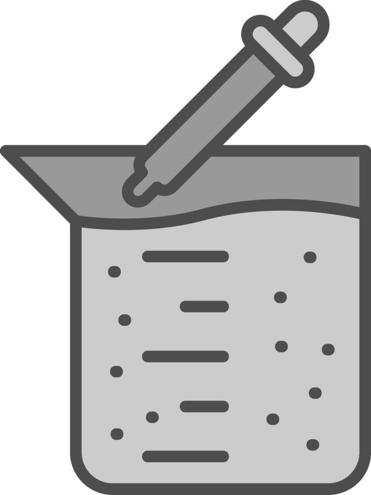 Beaker Line Filled Greyscale Icon Design vector