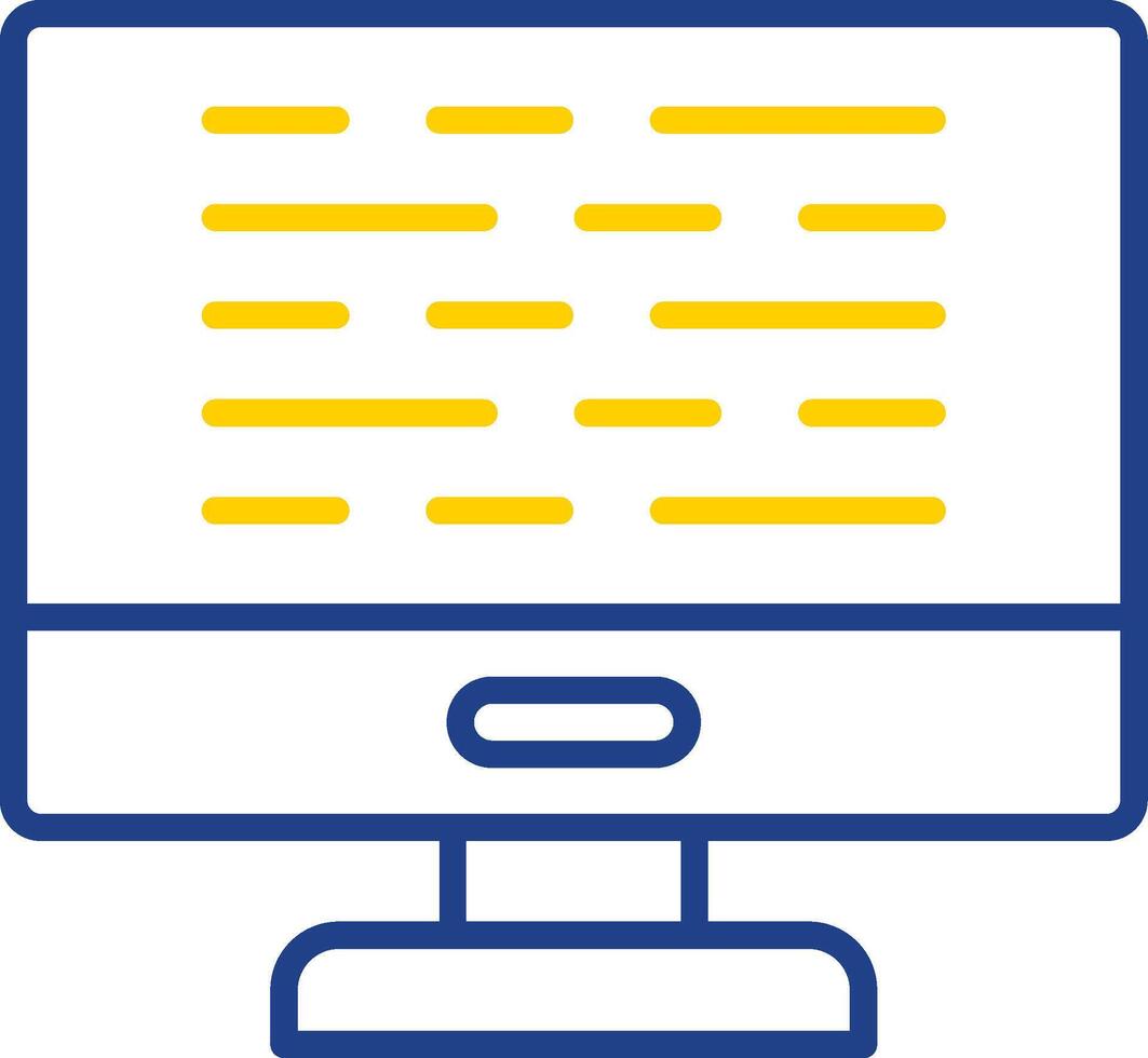 Computer Line Two Colour Icon Design vector