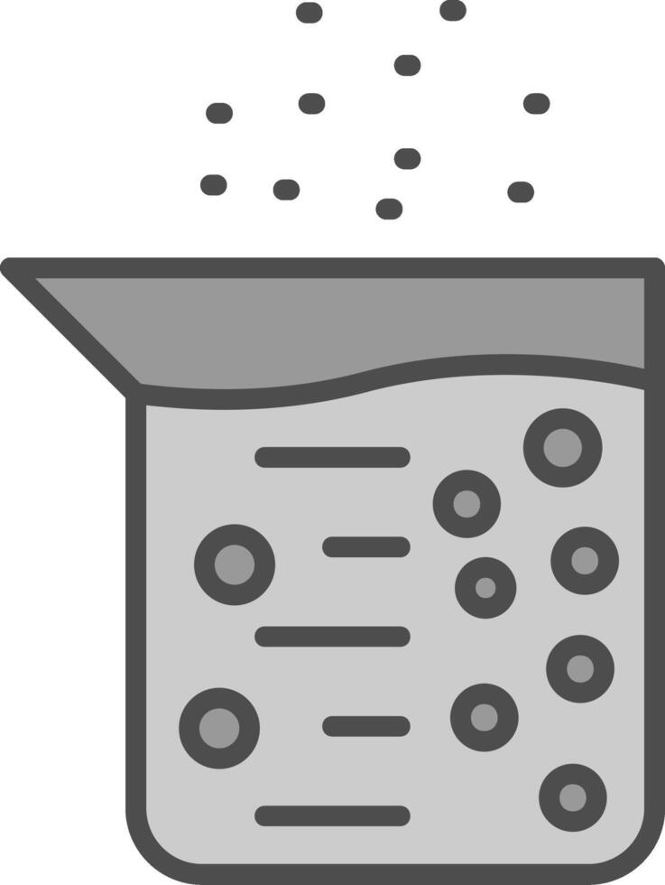 Flask Line Filled Greyscale Icon Design vector