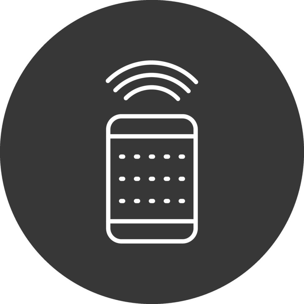 Remote Control Line Inverted Icon Design vector