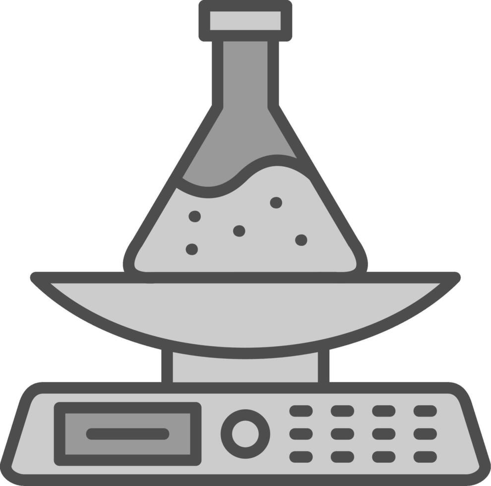 Scale Line Filled Greyscale Icon Design vector