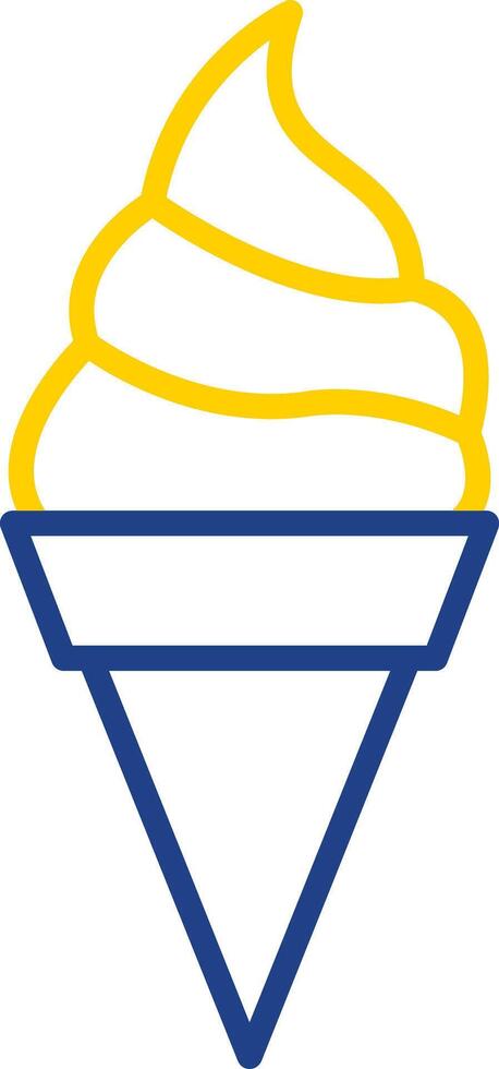 Ice Cream Line Two Colour Icon Design vector