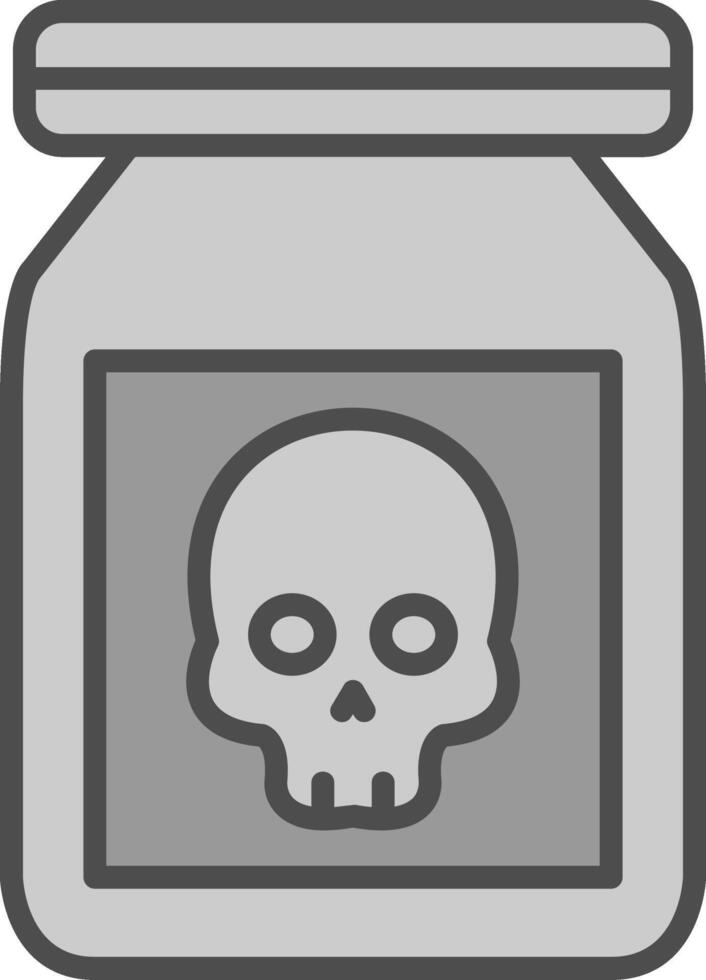 Chemical Line Filled Greyscale Icon Design vector