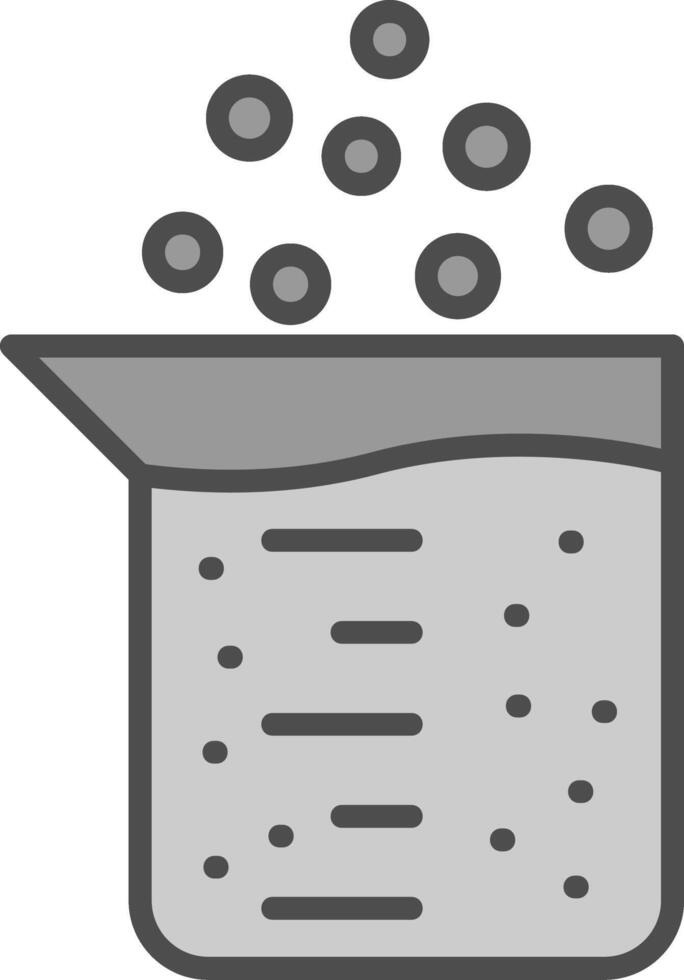 Beaker Line Filled Greyscale Icon Design vector