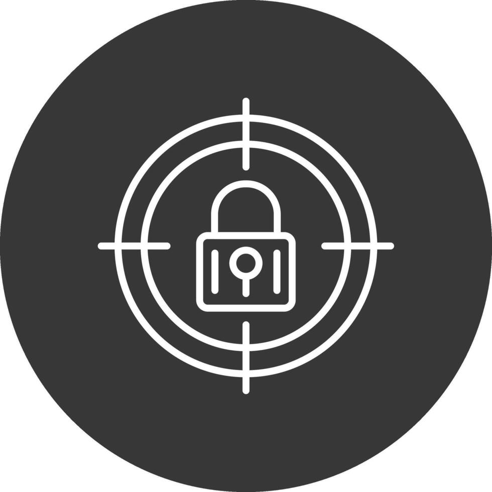 Targeting Line Inverted Icon Design vector