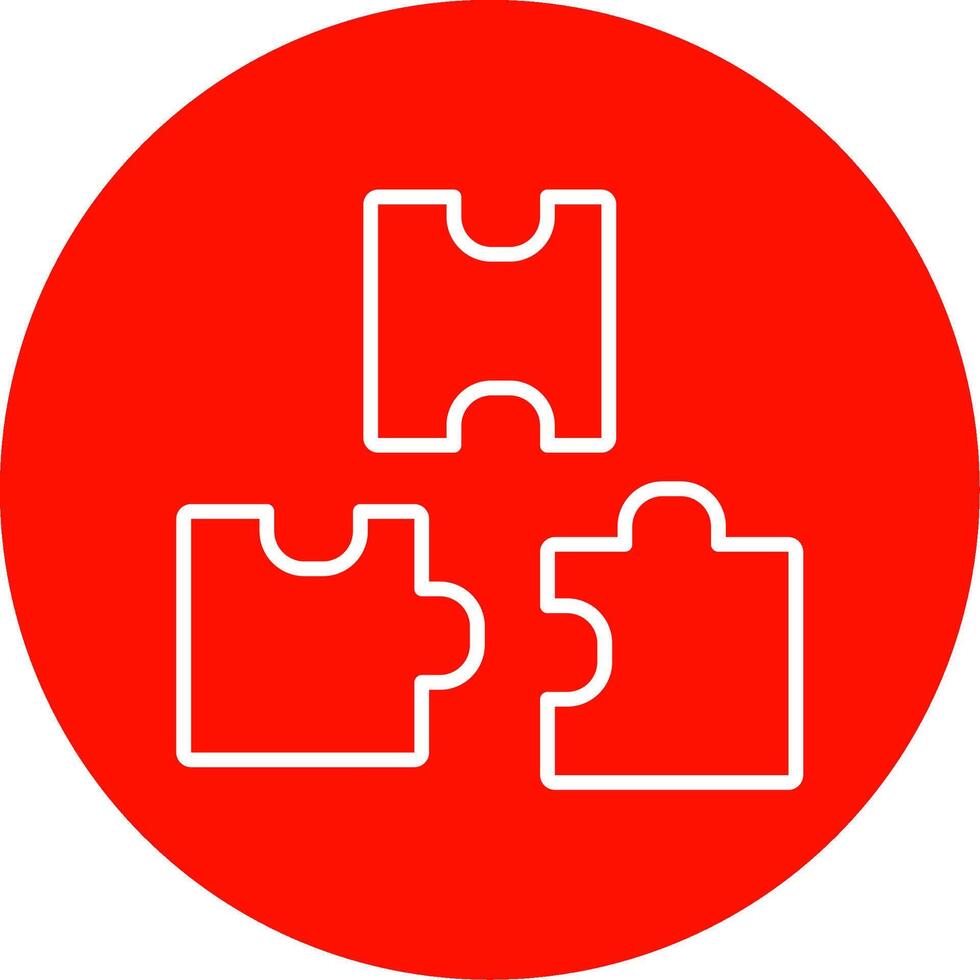 Puzzle Multi Color Circle Icon vector