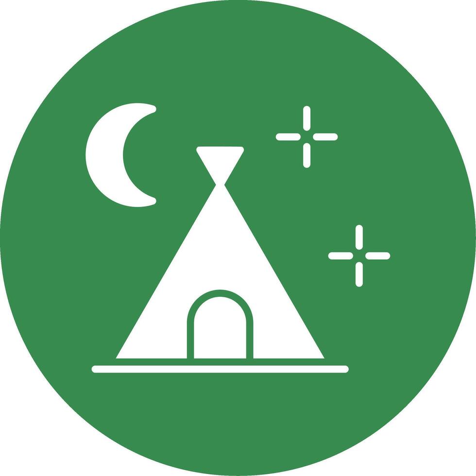 Camping Multi Color Circle Icon vector