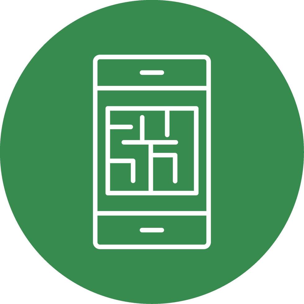 Maze Multi Color Circle Icon vector