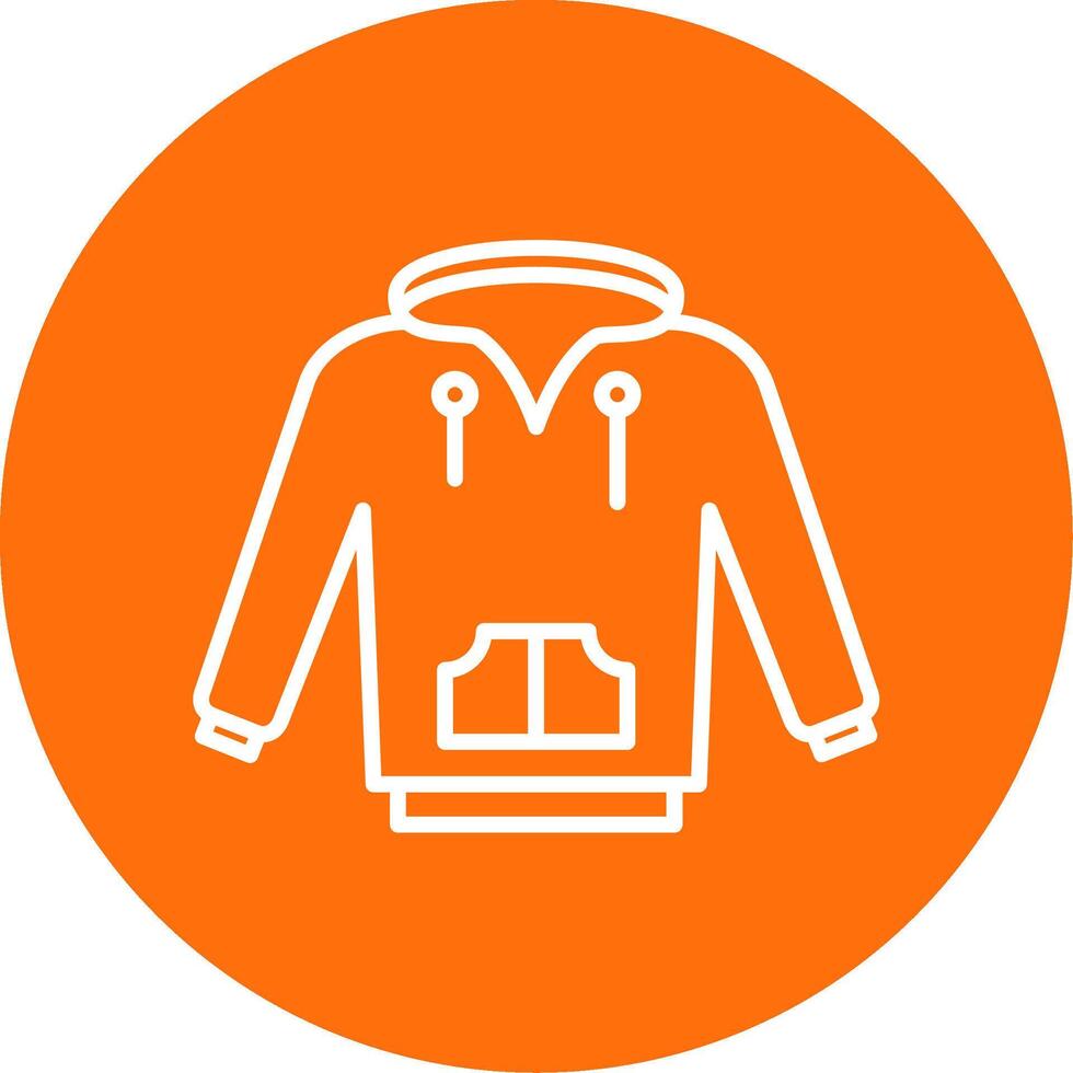 Hoodie Multi Color Circle Icon vector