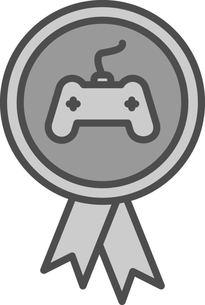 Reward Line Filled Greyscale Icon Design vector