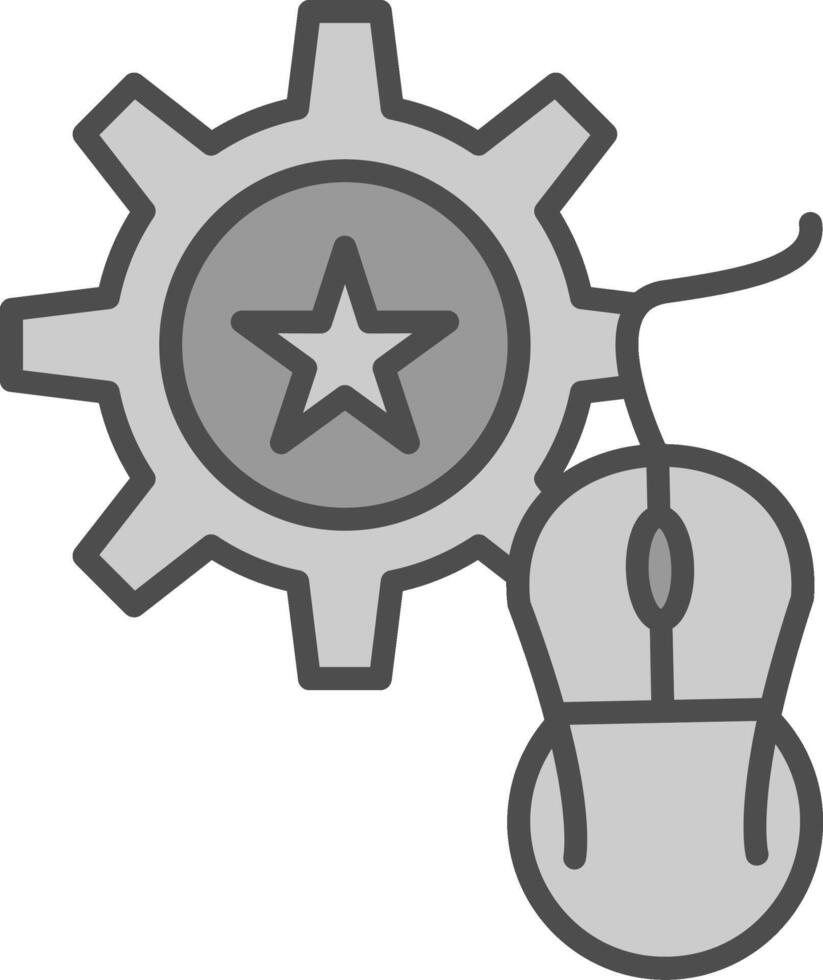 Skills Line Filled Greyscale Icon Design vector