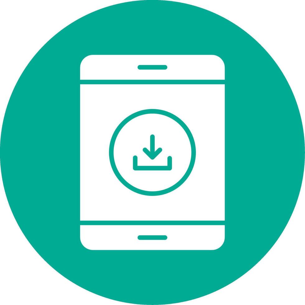 Downloading Data Multi Color Circle Icon vector