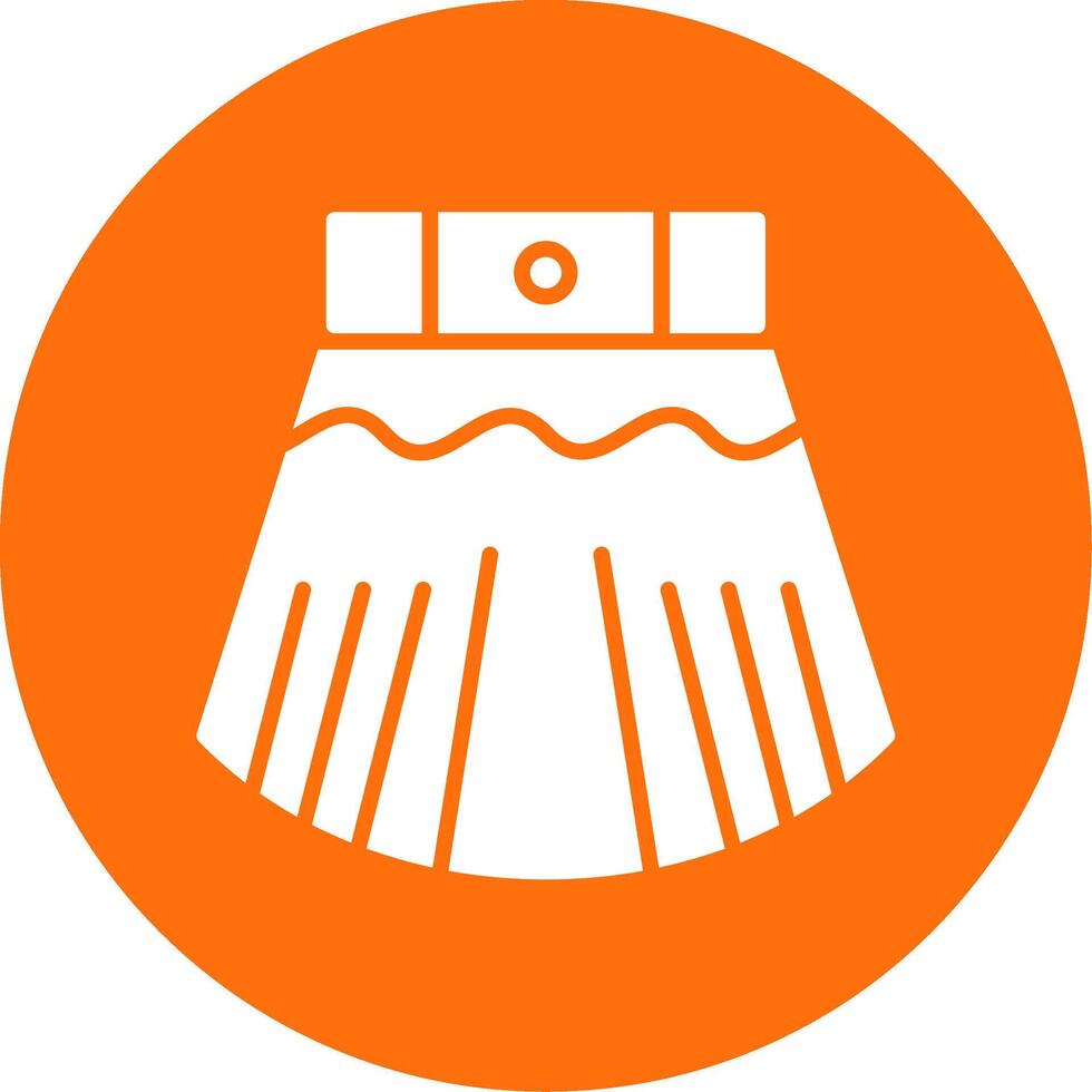Skirt Multi Color Circle Icon vector