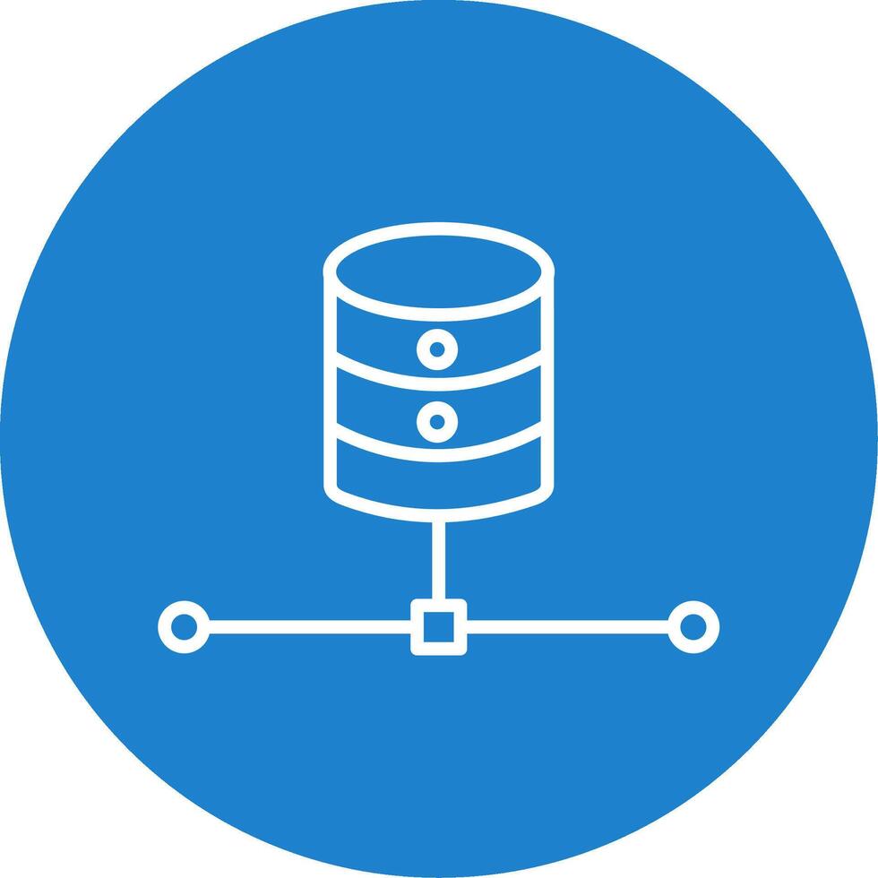 Database Multi Color Circle Icon vector