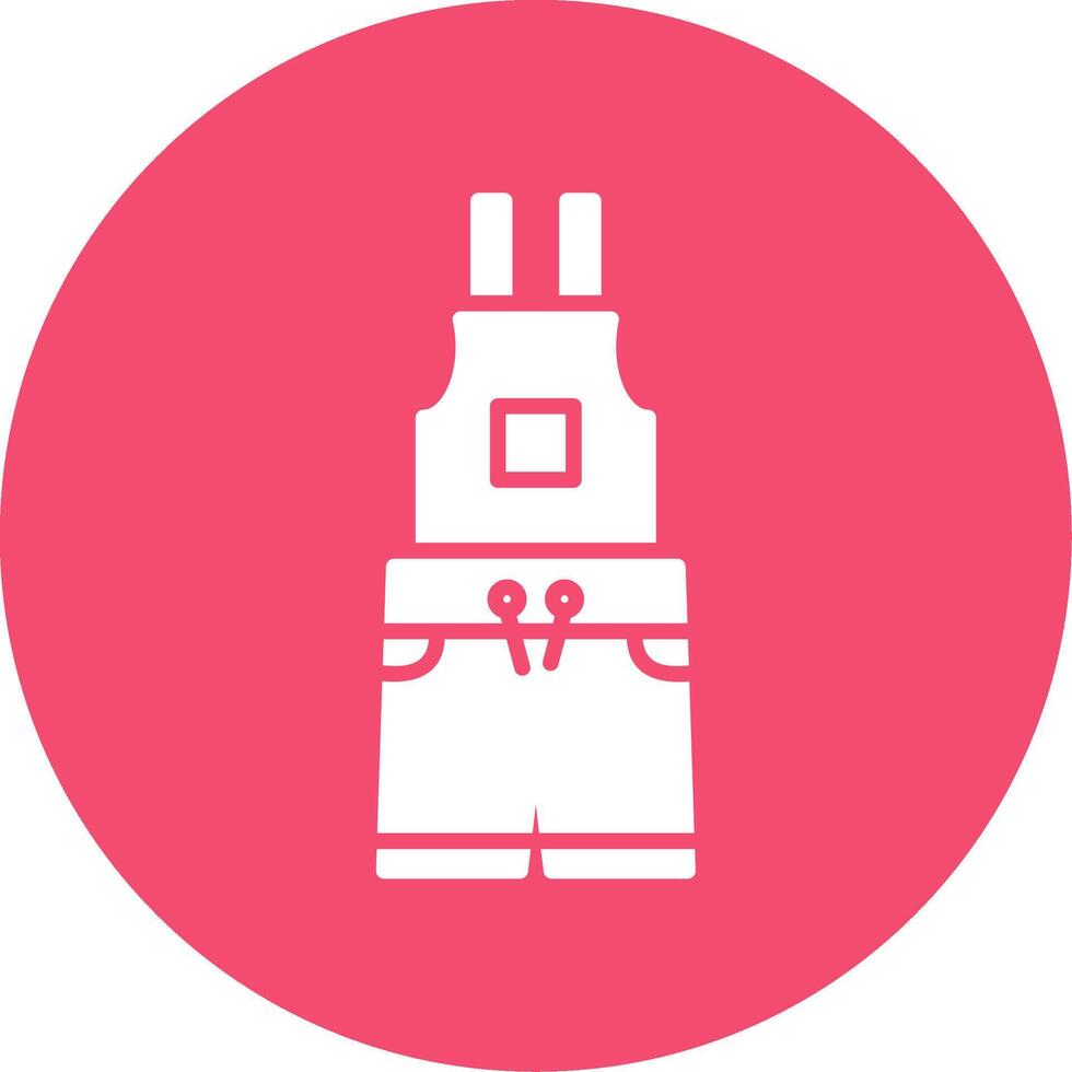Dungarees Multi Color Circle Icon vector