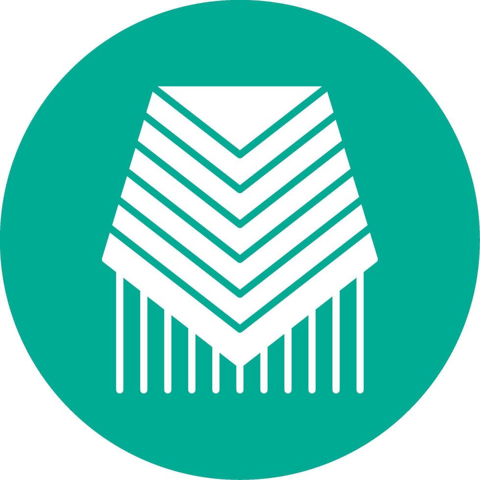 Poncho Multi Color Circle Icon vector