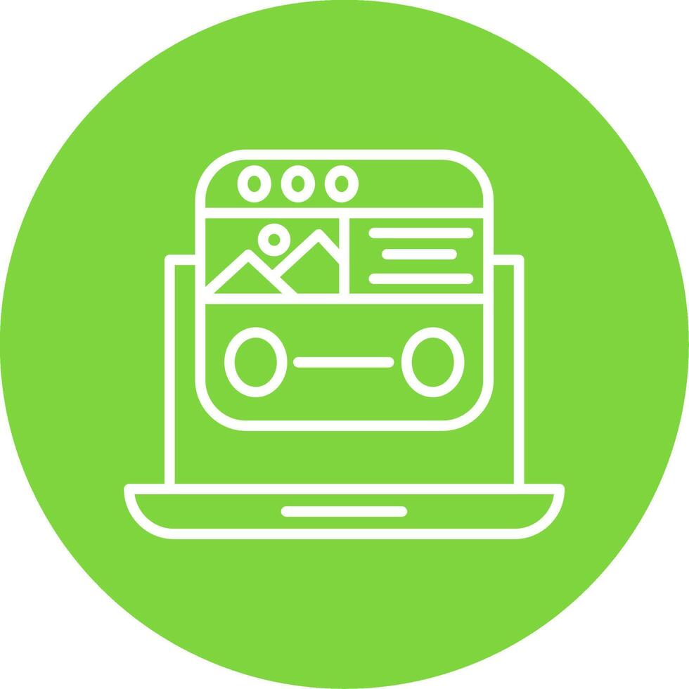 Landing Page Multi Color Circle Icon vector
