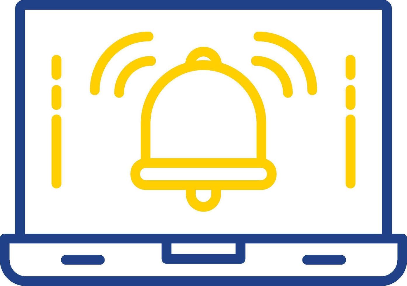 Notification Line Two Colour Icon Design vector