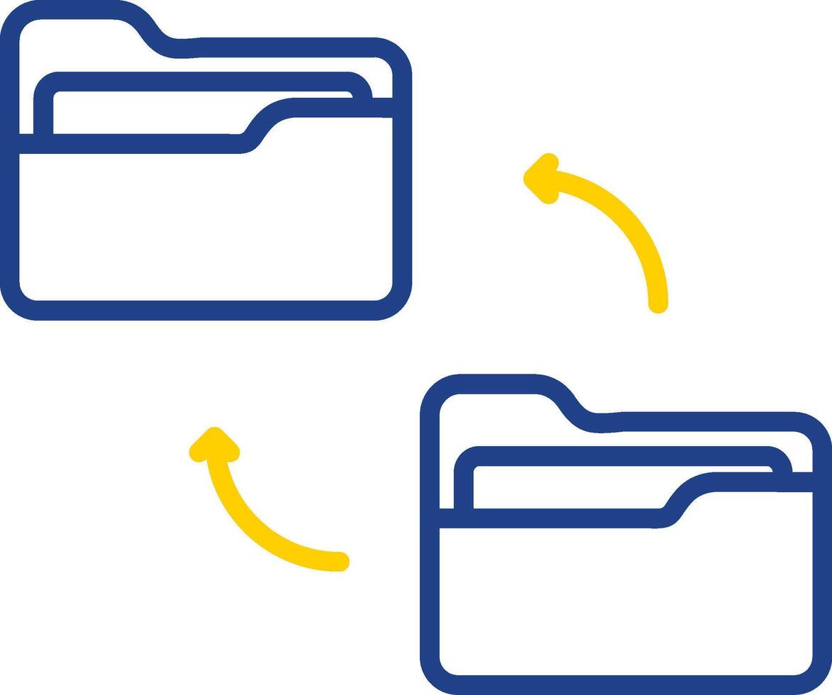Folder Line Two Colour Icon Design vector