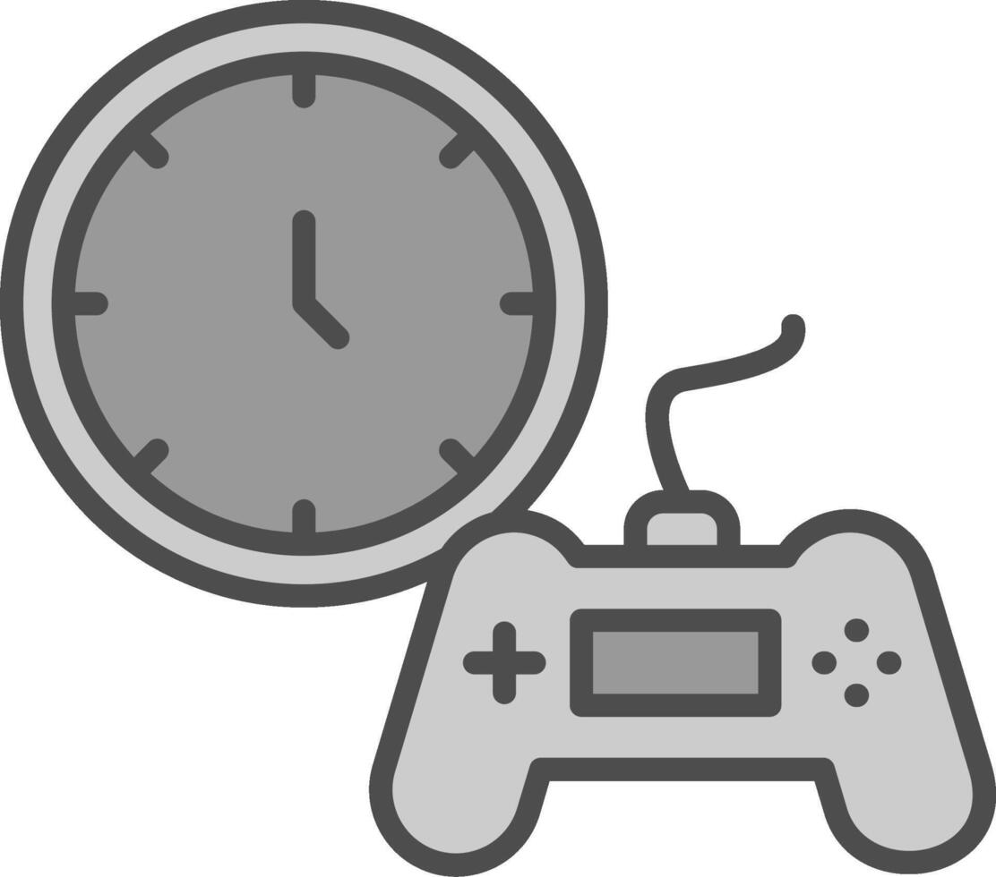 Time Line Filled Greyscale Icon Design vector