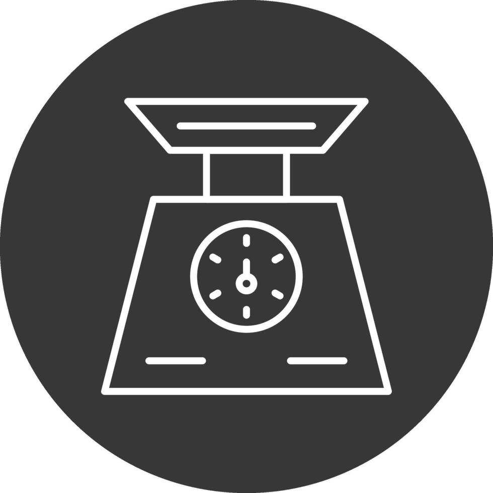Weigh Scale Line Inverted Icon Design vector
