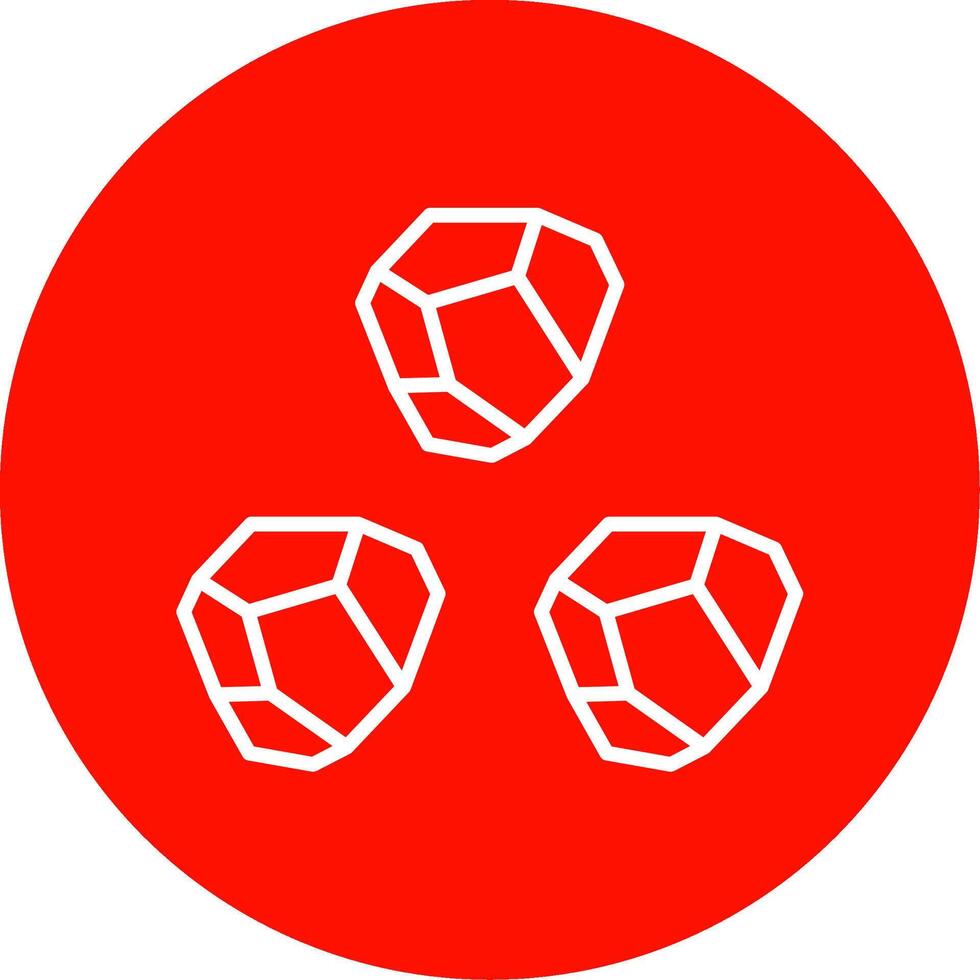 Boulder Multi Color Circle Icon vector