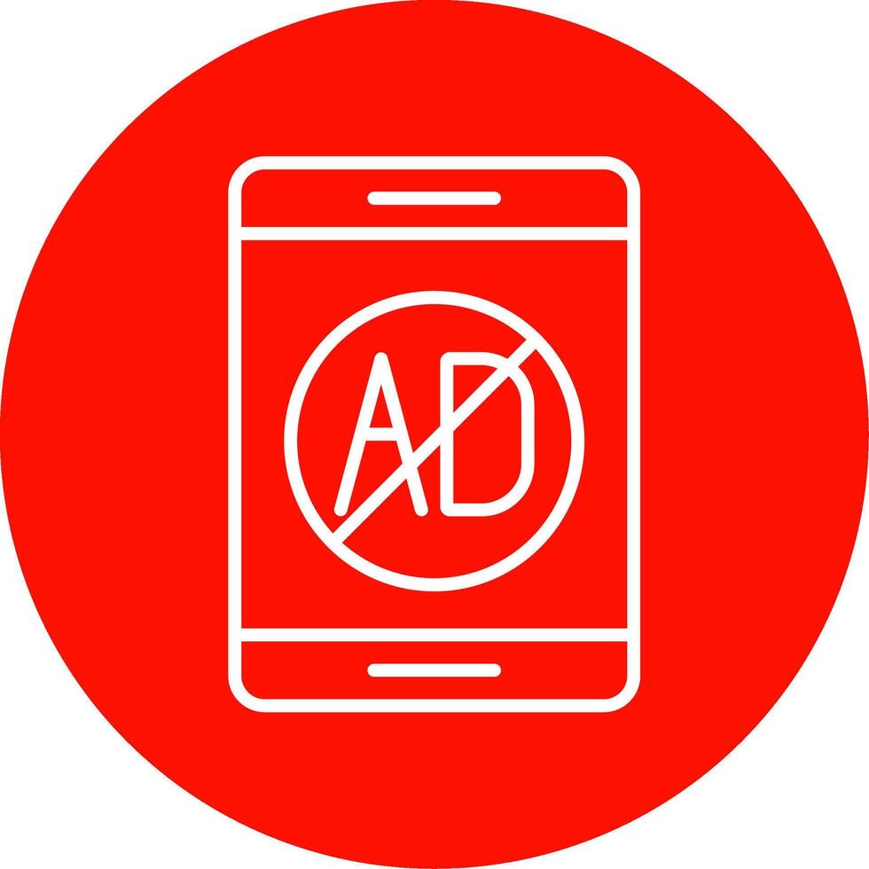 Ad Blocker Multi Color Circle Icon vector