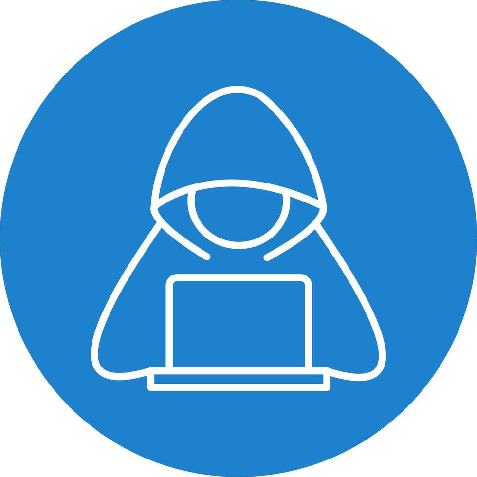 Hacker Multi Color Circle Icon vector