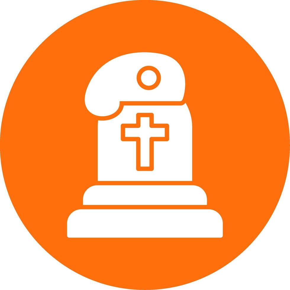 Grave Multi Color Circle Icon vector
