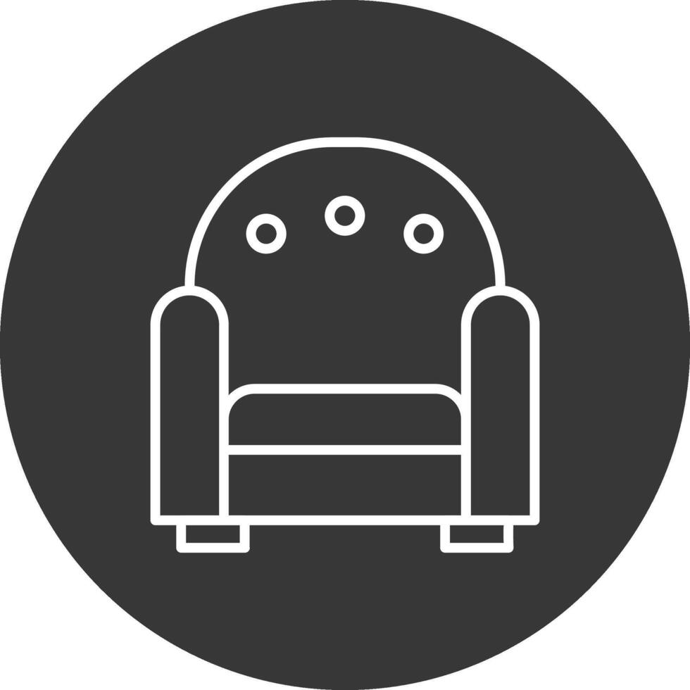 Armchair Line Inverted Icon Design vector