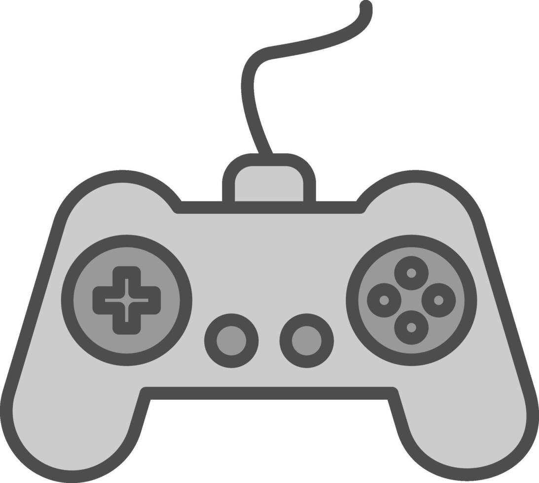 Gamer Line Filled Greyscale Icon Design vector