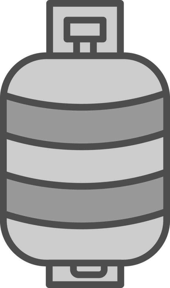 Tank Line Filled Greyscale Icon Design vector