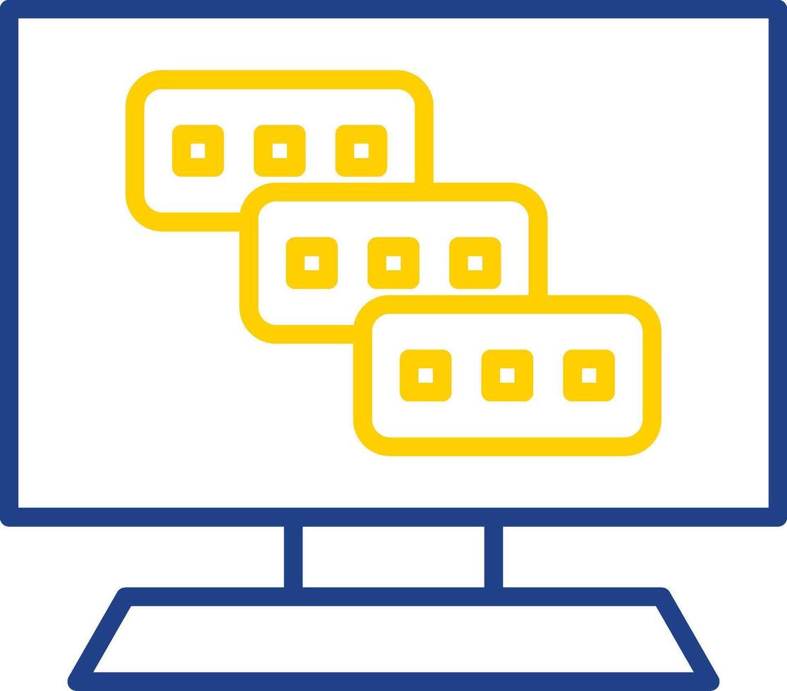 Tasks Line Two Colour Icon Design vector