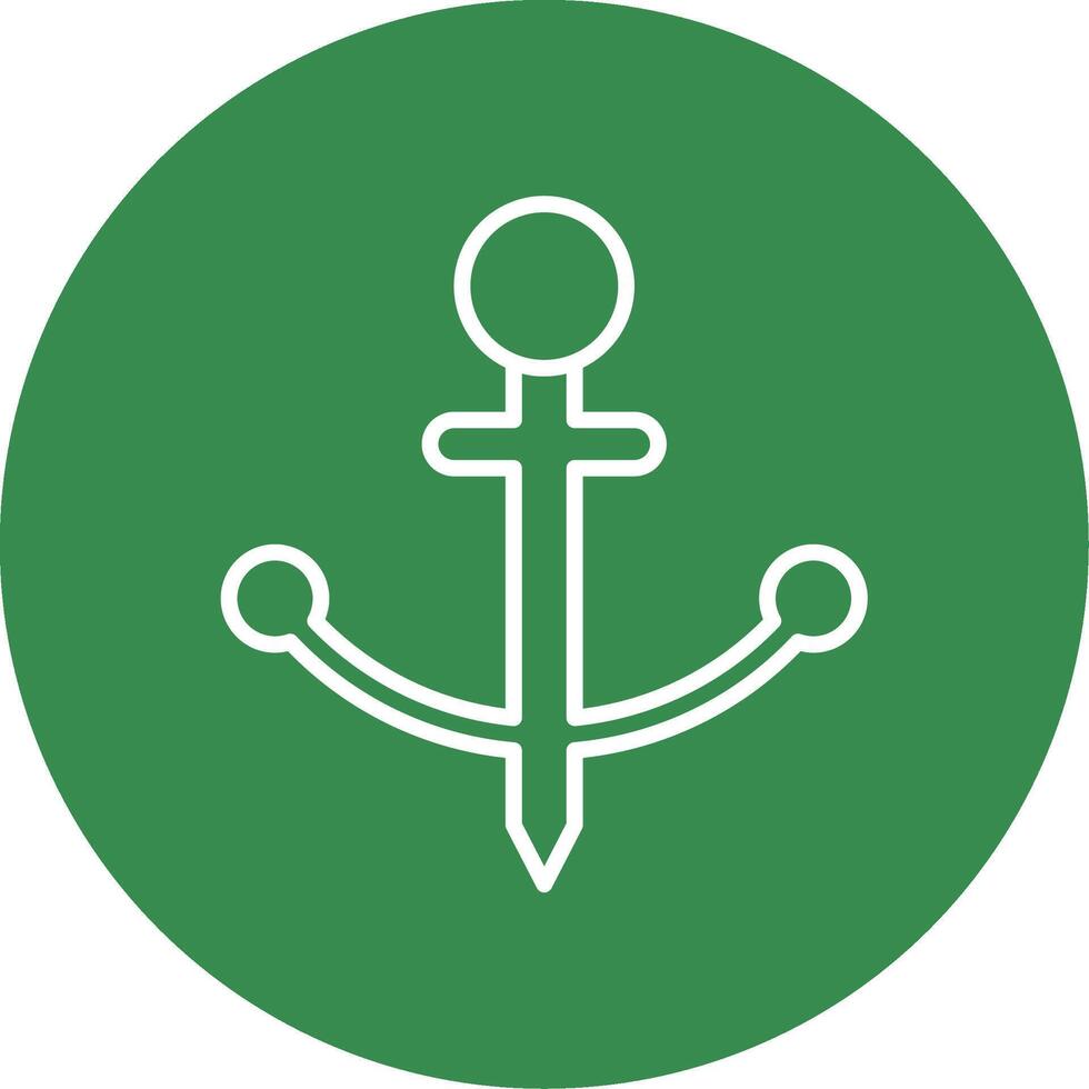 Anchor Multi Color Circle Icon vector