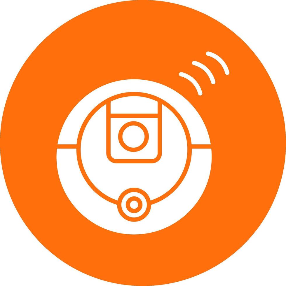Robot Vacuum Cleaner Multi Color Circle Icon vector