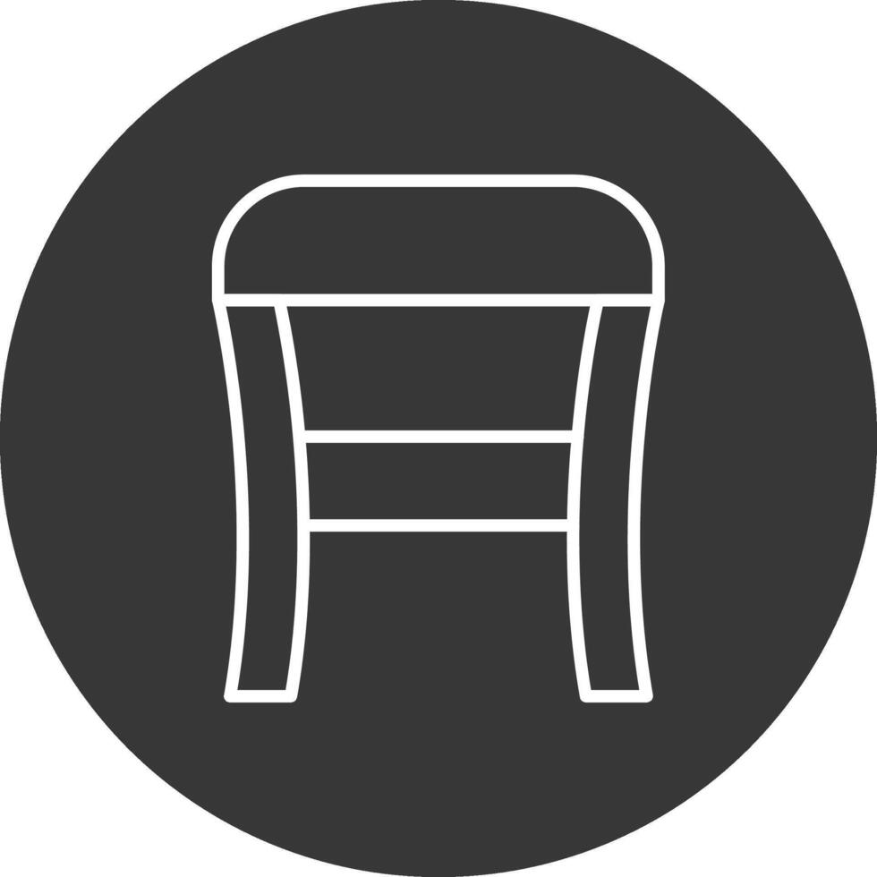 Stool Line Inverted Icon Design vector