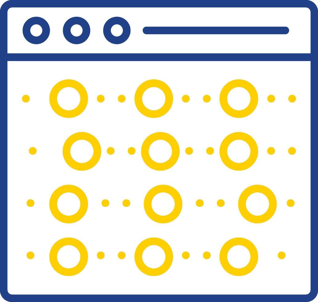 Recognition Line Two Colour Icon Design vector