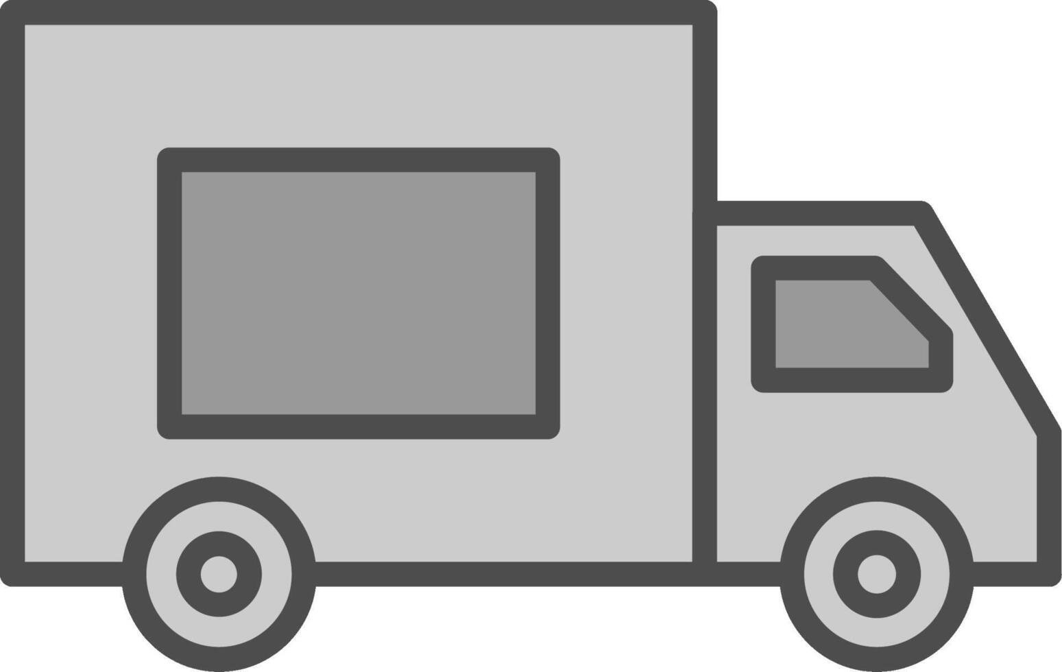 Truck Line Filled Greyscale Icon Design vector