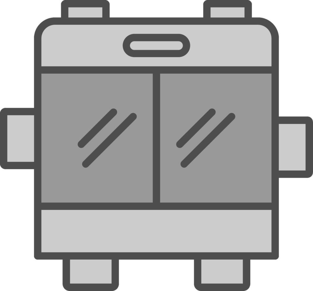 Bus Line Filled Greyscale Icon Design vector