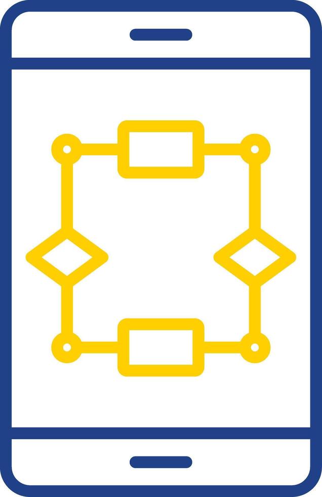 Algorithm Line Two Colour Icon Design vector